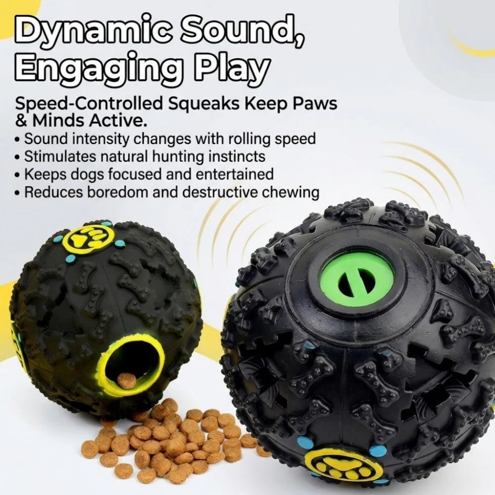Interactive Treat-Dispensing Dog Ball