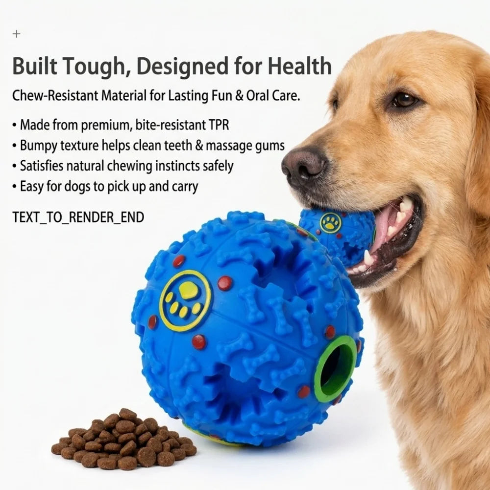 Interactive Treat-Dispensing Dog Ball