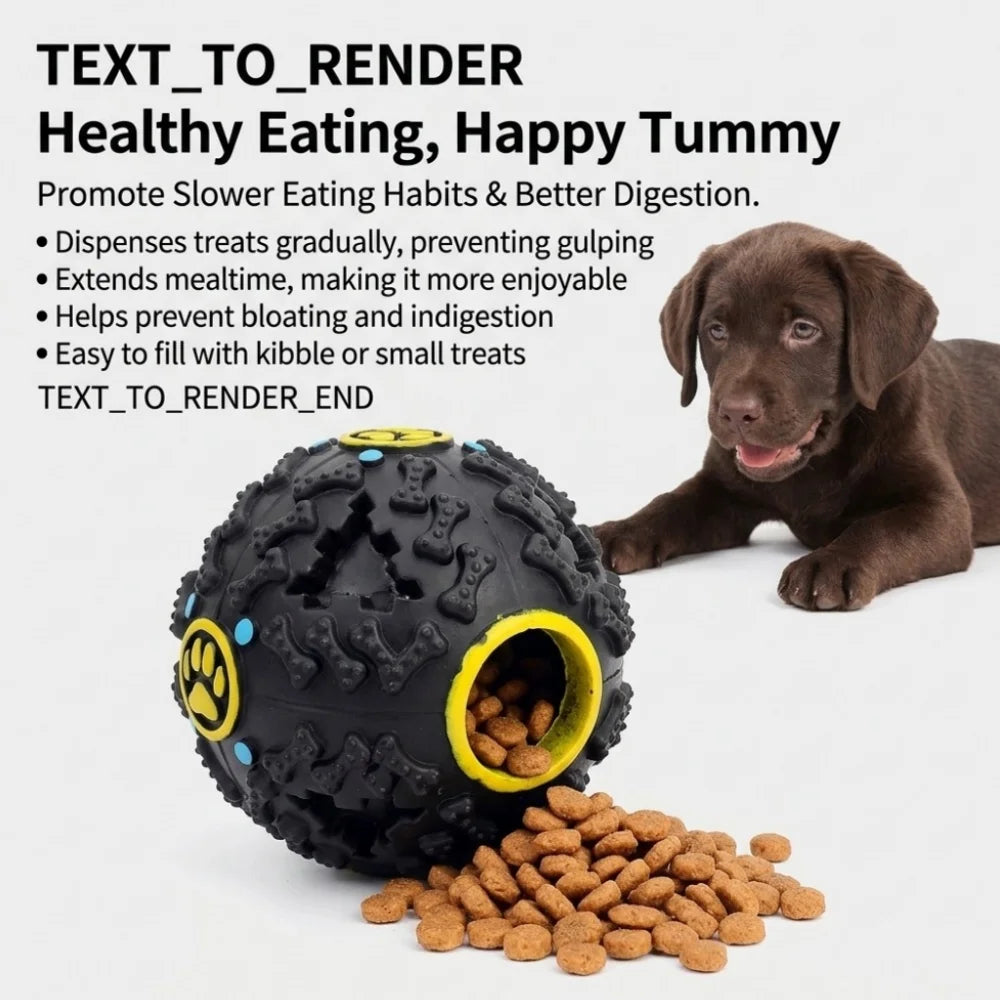 Interactive Treat-Dispensing Dog Ball