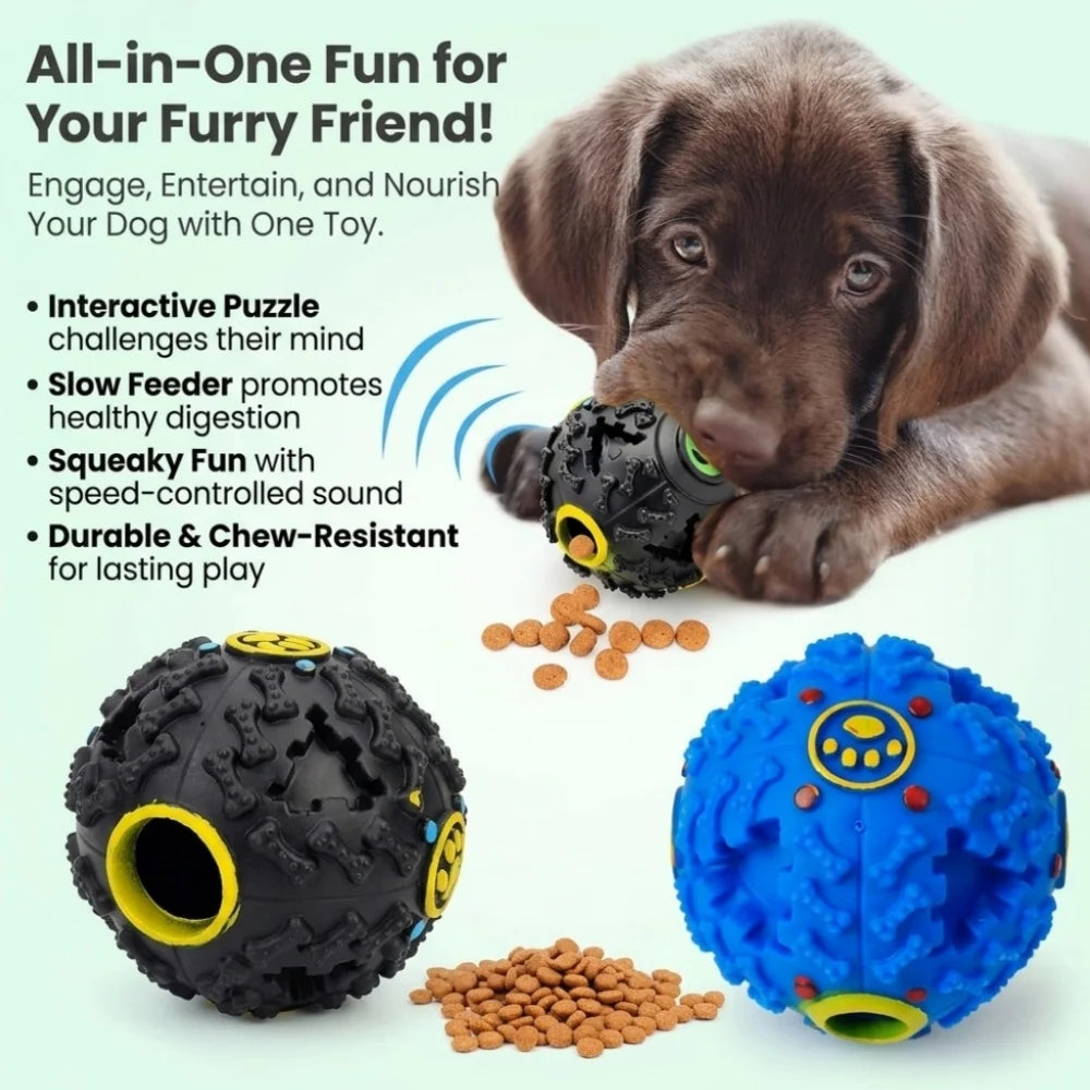 Interactive Treat-Dispensing Dog Ball