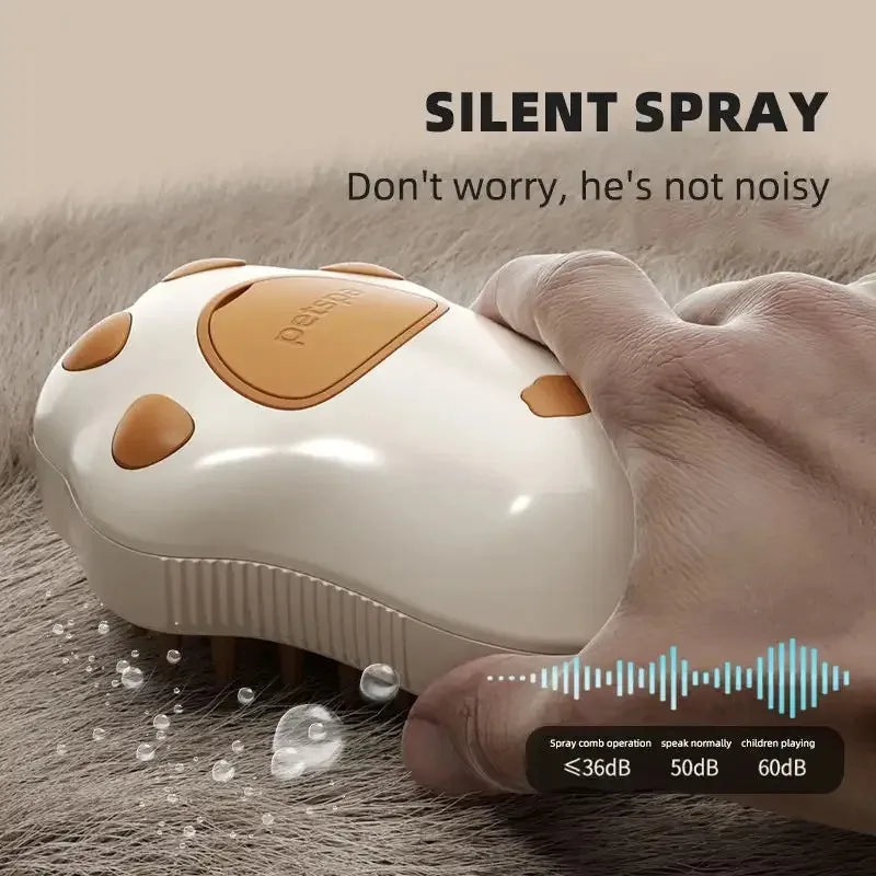Paw-Shaped Mist Grooming Brush
