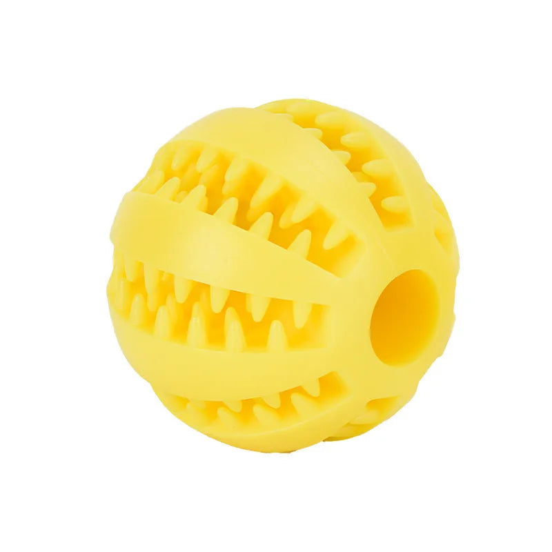Interactive Nontoxic Bite Resistant Silicone Dog Toy Ball for Puppy Chewing, Tooth Cleaning &Pet Food Treat Feeder – Cats Dogs