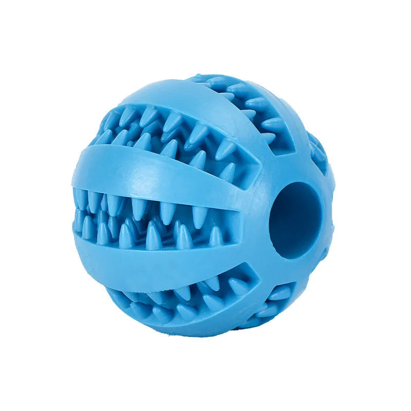 Interactive Nontoxic Bite Resistant Silicone Dog Toy Ball for Puppy Chewing, Tooth Cleaning &Pet Food Treat Feeder – Cats Dogs