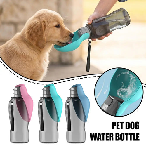 800 ml Portable Dog Water Bottle with Travel Bowl