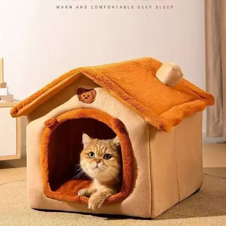 Washable Covered Pet Bed for Cats & Small Dogs