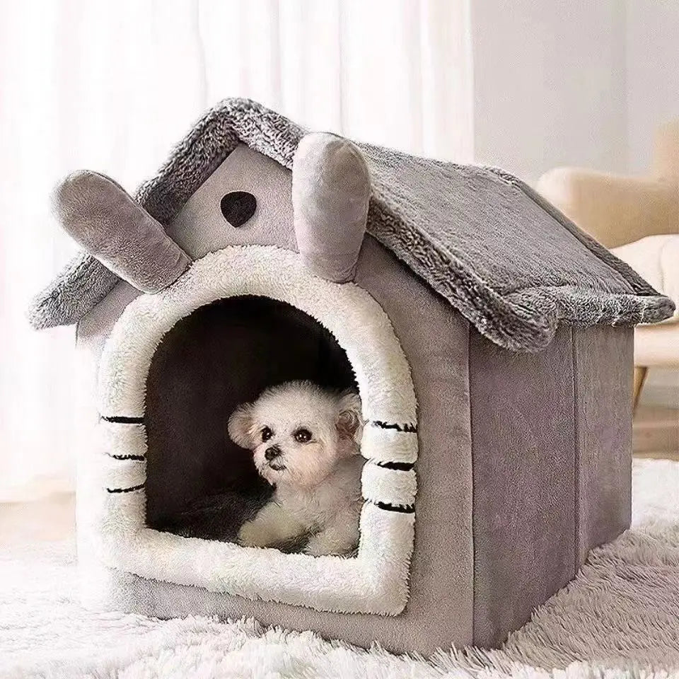 Washable Covered Pet Bed for Cats & Small Dogs