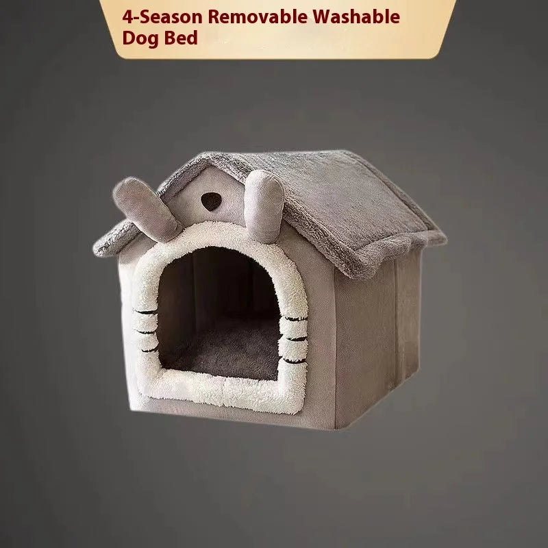 Washable Covered Pet Bed for Cats & Small Dogs