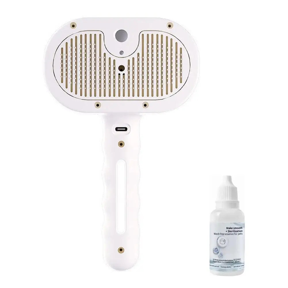 Steam Pet Grooming Brush 3 In 1 Rechargeable Mist Spray Comb For Cats Dogs Hair Removal Massage Tool Anti Static Cat Brush