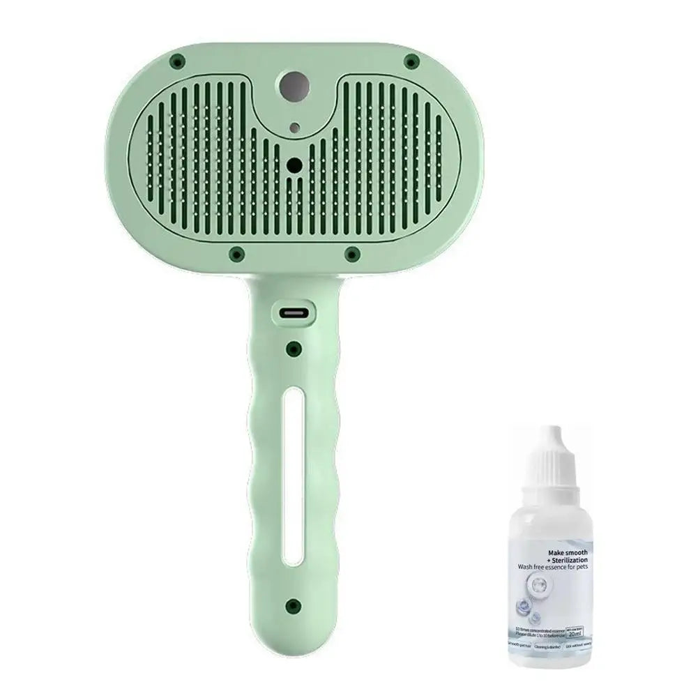 Steam Pet Grooming Brush 3 In 1 Rechargeable Mist Spray Comb For Cats Dogs Hair Removal Massage Tool Anti Static Cat Brush